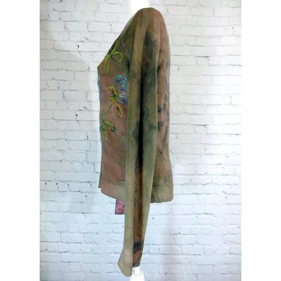 GOA Cashmere Tie Dye Flower Sweater